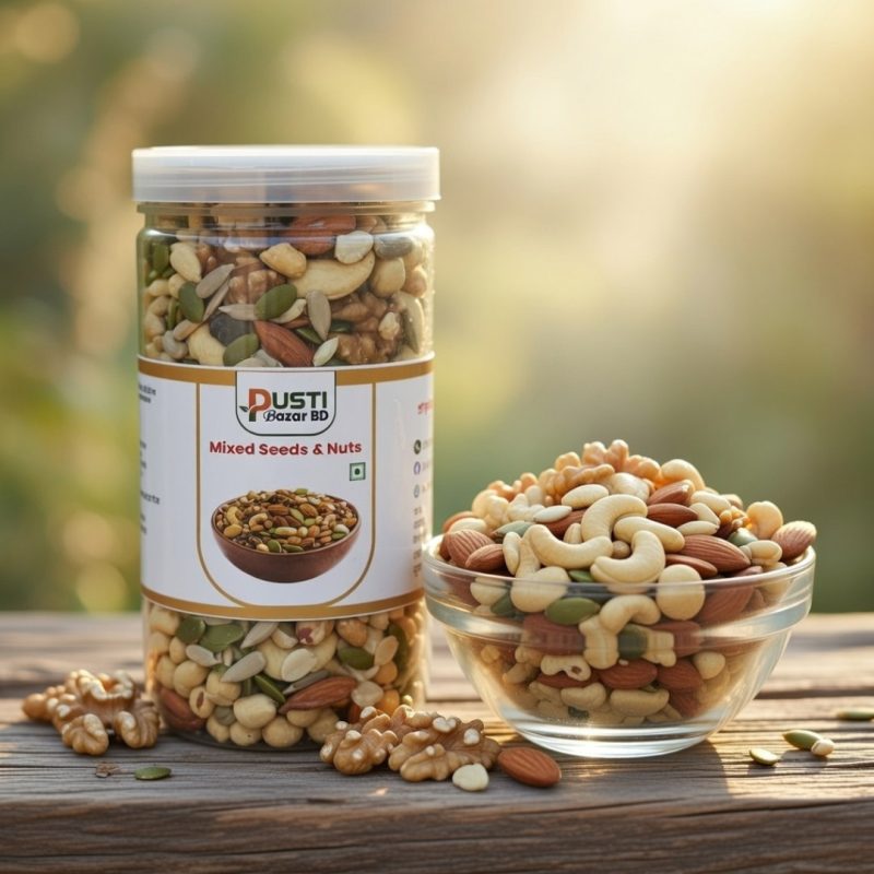 বিভিন্নবাদামওবীজেরমিশ্রণ, Mixed Seeds & Nuts, Mixed Seeds, Mixed Nuts, Healthy Food, Superfood, Protein Rich, Weight Loss, organic food, pustibazarbd, পুষ্টিবাজারবিডি, pustibazar, পুষ্টিবাজার