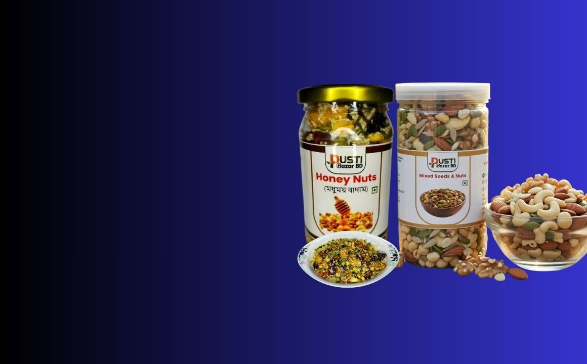 honey nuts, mixed nuts,